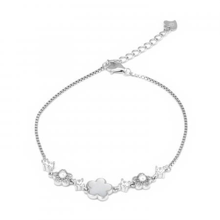 BRATARI - Bratara din argint 925 rodiat , :Piatra: sidef si cubic zirconia, Culoare: sidef si transparent , Sonis Silver