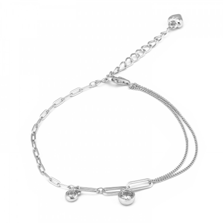 BRATARI - Bratara din argint 925 rodiat , Piatra : zirconia fatetata , Culoare : transparenta , Sonis Silver