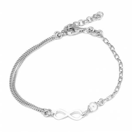 BRATARI - Bratara din argint 925 rodiat , Piatra : perla de laborator , Culoare : alb , Sonis Silver