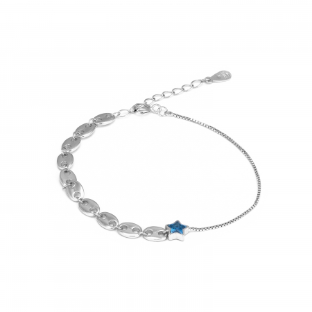 BRATARI - Bratara din argint 925 rodiat ,Piatra : zirconia fatetata , Culoare : albastru, Sonis Silver