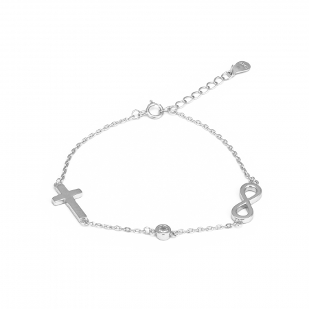 Bratari din argint fara piatra - Bratara din argint 925 rodiat,Piatra: zirconia fatetata,Culoare : transparenta , Sonis Silver
