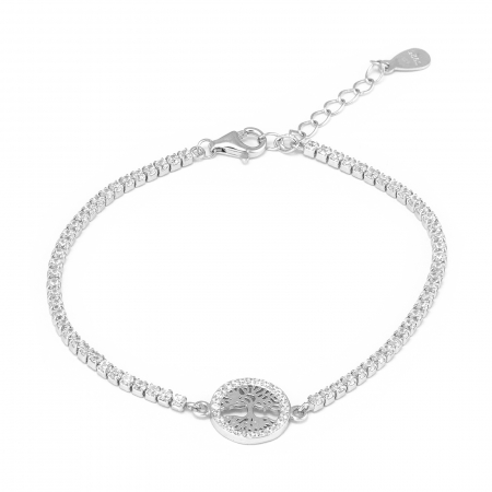 Bratari din argint cu piatra - Bratara tip "Tennis " din argint 925 rodiat , Sonis Silver