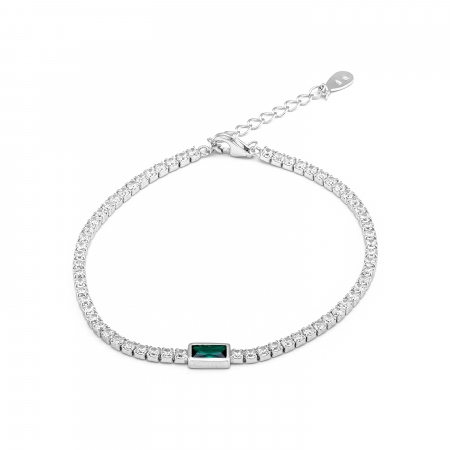 Bratari din argint cu piatra - Bratara din argint 925, Piatra : zirconia fatetata si cubic zirconia ,