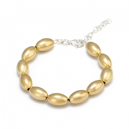 Bratari din argint fara piatra - Bratara din argint 925,placat cu aur de 14 kt, Sonis Silver