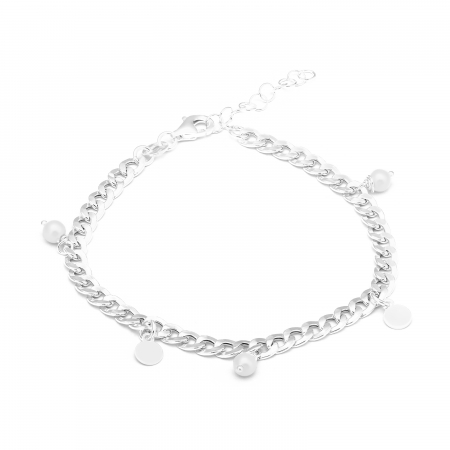 Produse - Bratara din argint 925,Piatra: perla de laborator, Culoare: alb, Sonis Silver