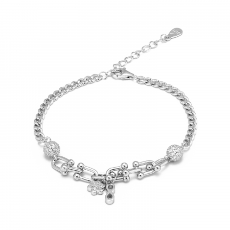 BRATARI - Bratara din argint 925 rodiat ,Piatra: cubic zirconia, Culoare: transparenta, Sonis Silver