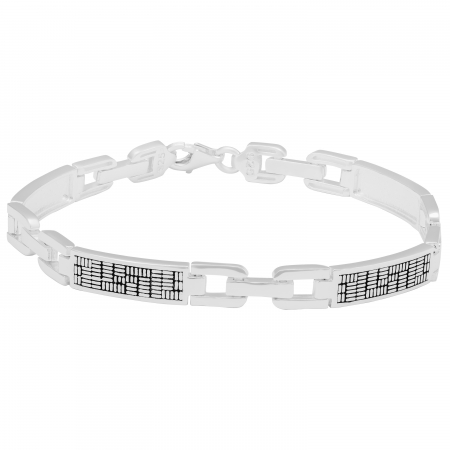 BRATARI - Bratara din argint 925, Piatra: email negru, Sonis Silver