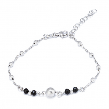 Bratari din argint pentru EA - Bratara din argint 925 rodiat , Piatra : onix , Culoare : negru ,  Sonis Silver