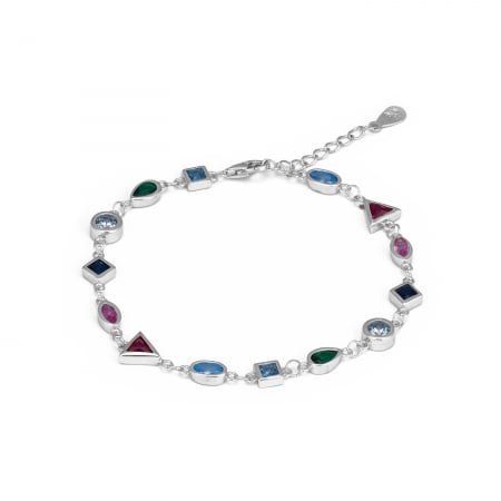 Bratari din argint pentru EA - Bratara din argint 925 rodiat , Piatra : zirconia fatetata , Culoare : multicolor ,Sonis Silver