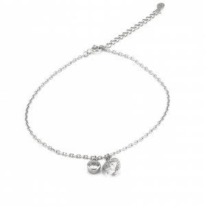 Bratari din argint pentru glezna - Bratara din argint 925 pentru glezna, Piatra: zirconia fatetata si cubic zirconia, Sonis Silver