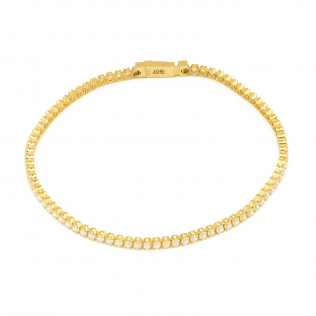 BIJUTERII DIN AUR - Bratara tip ''Tennis'' din aur 585/ 14 kt, Piatra: cubic zirconia, Culoare: transparenta