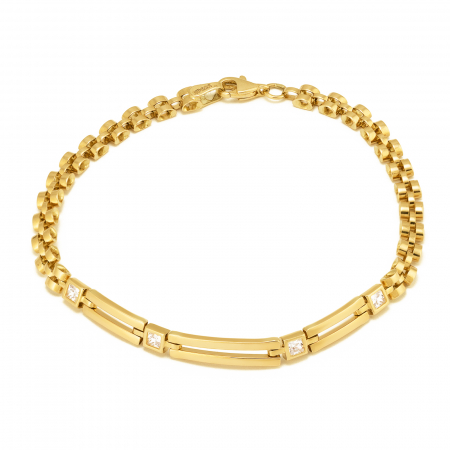 Bratari pentru EA - Bratara din aur 585/ 14 kt, Piatra: zirconia fatetata, Culoare: transparenta