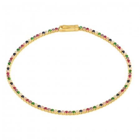 Bratari pentru EA - Bratara tip ''Tennis'' din aur 585/ 14 kt, Piatra: cubic zirconia, Culoare: multicolor
