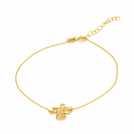 BIJUTERII DIN AUR - Bratara din aur 585/ 14 kt, Piatra: cubic zirconia, Culoare: transparenta