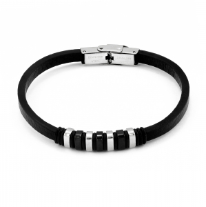 Produse - Bratara din otel inoxidabil,  Culoare: negru, Barbati, Sonis Silver