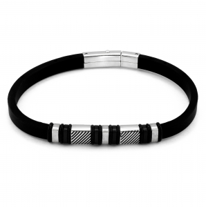 Produse - Bratara din otel inoxidabil,Culoare: negru, Barbati, Sonis Silver