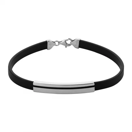 Bratari din argint pentru EL - Bratara din silicon ,cu accesoriu si sistem de inchidere din argint 925 rodiat, Sonis Silver