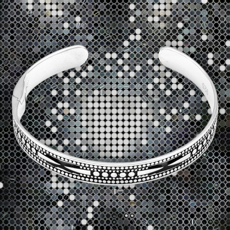 Bratara fixa, din argint 925, Piatra: email  , Culoare : negru , [1]