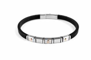 Produse - Bratara din otel inoxidabil, Culoare: negru, Barbati, Sonis Silver