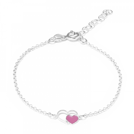 Bratari- COPII - Bratara pentru copii , din argint 925, Piatra: email , Culoare: roz , Sonis Silver