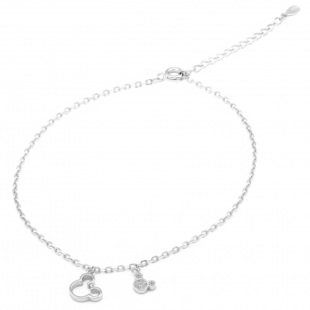 BRATARI PENTRU GLEZNA - Bratara pentru glezna, din argint 925 rodiat, Piatra: cubic zirconia,  Culoare: transparenta, Sonis Silver