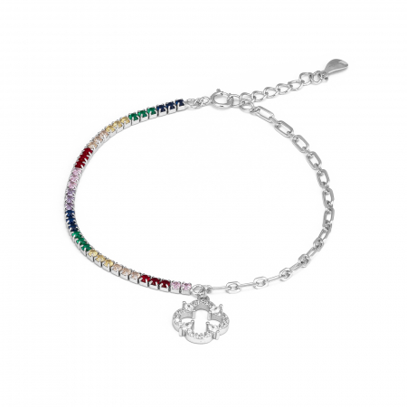 BRATARI - Bratara tip "Tennis " din argint 925 rodiat , Piatra : cubic zirconia , Culoare : multicolor ,Sonis Silver