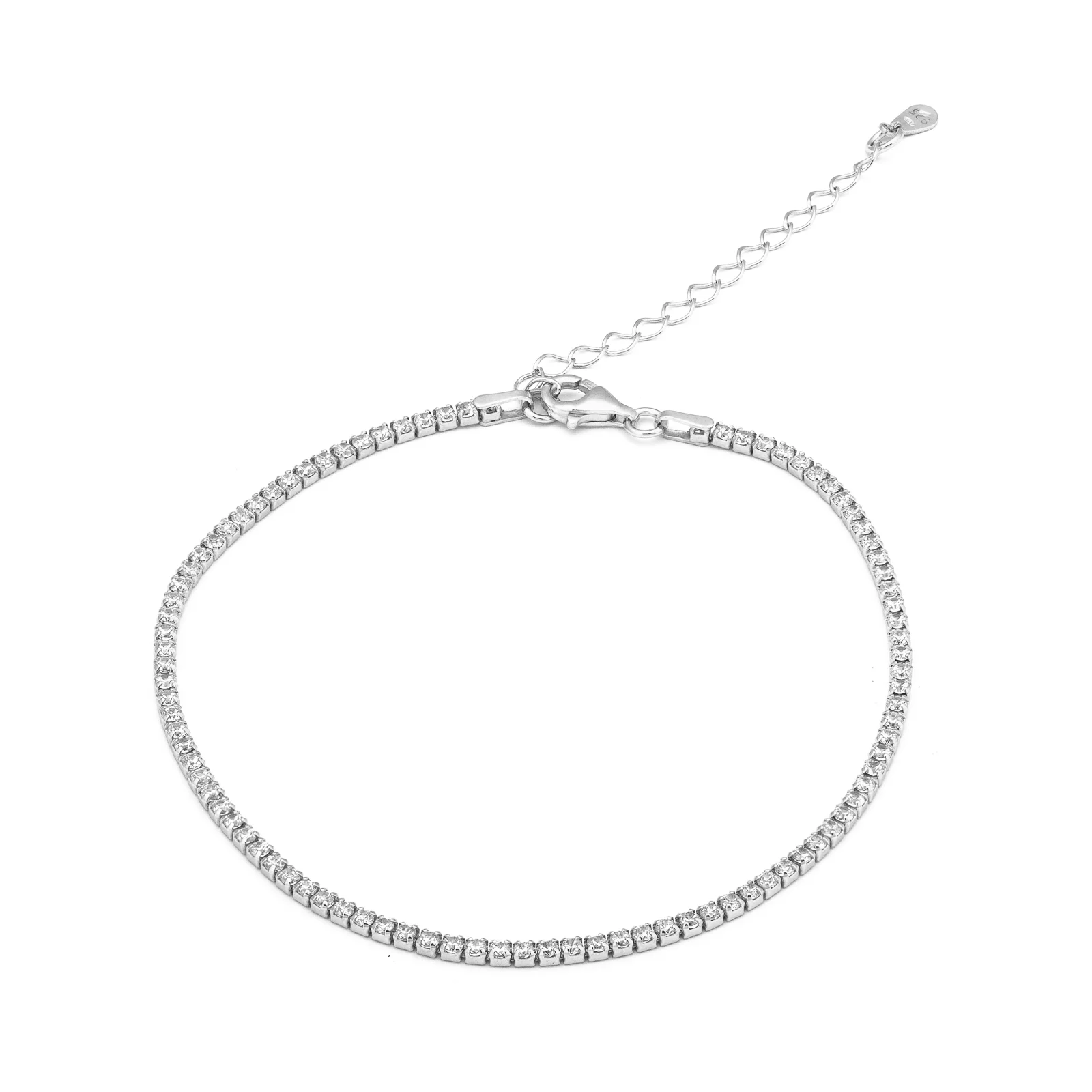 Bratari din argint cu piatra - Bratara tip '' Tennis '' din argint 925 rodiat, Piatra: cubic zirconia,Culoare: transparenta,  Sonis Silver
