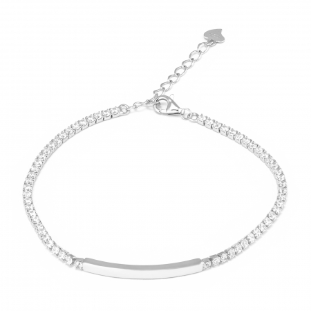 BRATARI - Bratara tip "Tennis" din argint 925 rodiat ,Piatra : zirconia fatetata , Culoare: transparent