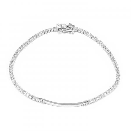 Bratari din argint fara piatra - Bratara tip ''Tennis " din argint 925 rodiat , Piatra : zirconia fatetata , Culoare : transparenta, Sonis Silver