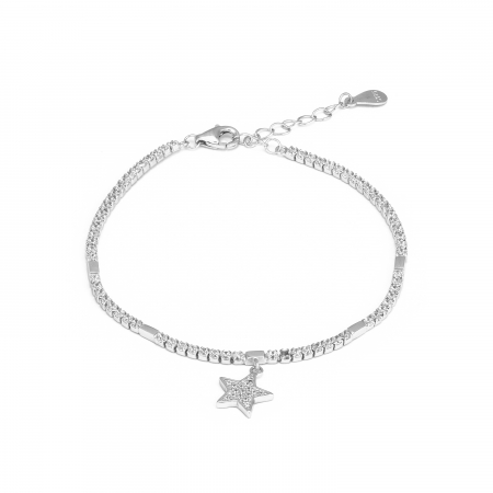 BRATARI - Bratara tip "Tennis " din argint 925 rodiat , Piatra : cubic zirconia , Culoare : transparenta ,Sonis Silver