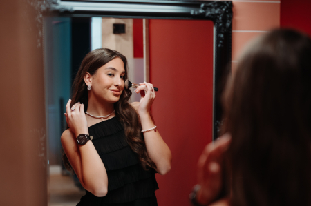 Brosa din argint 925 rodiat, Piatra: perla de laborator , zirconia fatetata si cubic zirconia,  Culoare: transparent, alb, Sonis Silver [4]