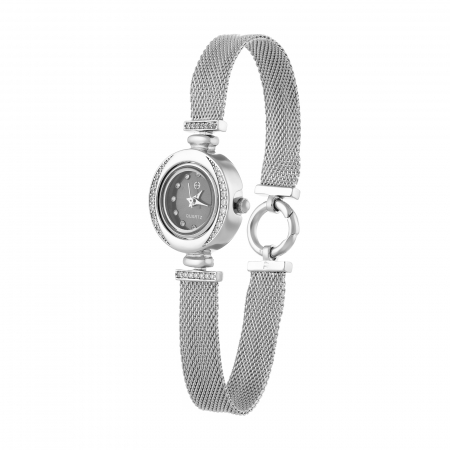 Ceasuri - Ceas din argint 925 rodiat , Piatra : cubic zirconia , Culoare : transparenta,