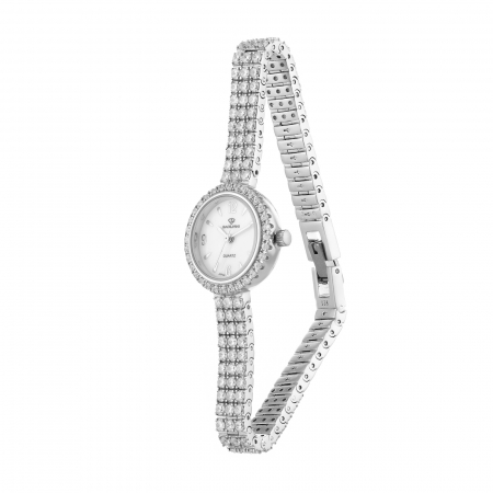 Ceasuri - Ceas din argint 925 rodiat, Piatra: cubic zirconia,Culoare: transparent, Sonis Silver