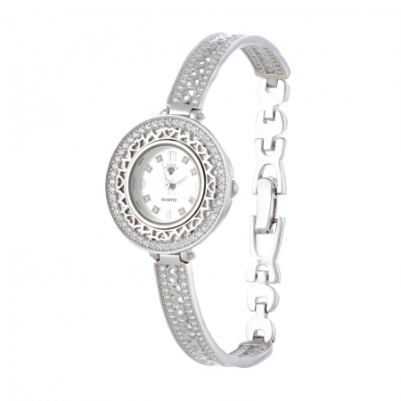 Ceasuri - Ceas din argint 925 rodiat, Piatra: cubic zirconia,Culoare: transparenta,