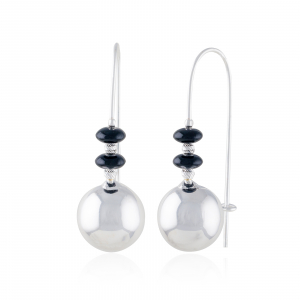 Cercei lungi - Cercei din argint 925, Piatra: hematit,Culoare : negru ,  Sonis Silver