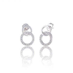 Cercei din argint 925, Tip inchidere: surub, Piatra: cubic zirconia, Culoare: alb, Sonis Silver [0]