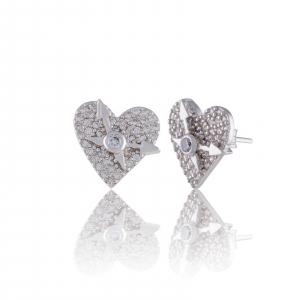 Produse - Cercei din argint 925, Piatra: zirconia fatetata si cubic zirconia, Greutate: 2.89 gr, Material: argint 925 rodiat, Sonis Silver