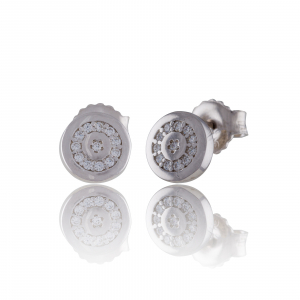 Cercei din argint 925, Piatra: cubic zirconia, Culoare: transparenta , [0]