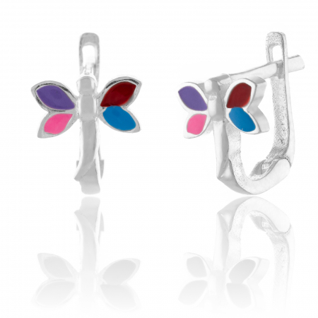 Cercei - COPII - Cercei din argint 925, pentru copii, Piatra: email,  Culoare : multicolor , Sonis Silver