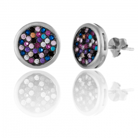 CERCEI - Cercei din argint 925, Piatra: cubic zirconia, Culoare: multicolor ,Sonis Silver