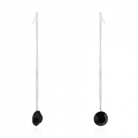 Cercei lungi - Cercei din argint 925, Piatra:cristal ,Culoare: negru ,  Sonis Silver