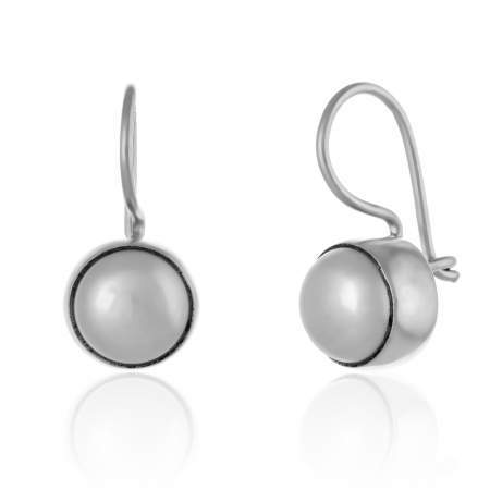 Cercei clasici - Cercei din argint 925 , Piatra : sidef , Culoare : sidef , Sonis Silver