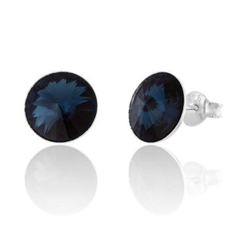 CERCEI - Cercei din argint 925, Piatra: zirconia fatetata, Culoare: albastru inchis, Sonis Silver