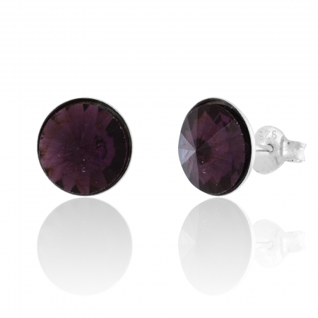 Produse - Cercei din argint 925, Piatra: zirconia fatetata , Culoare: mov, Sonis Silver