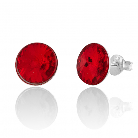 Produse - Cercei din argint 925, Piatra: zirconia fatetata, Culoare: rosu, Sonis Silver