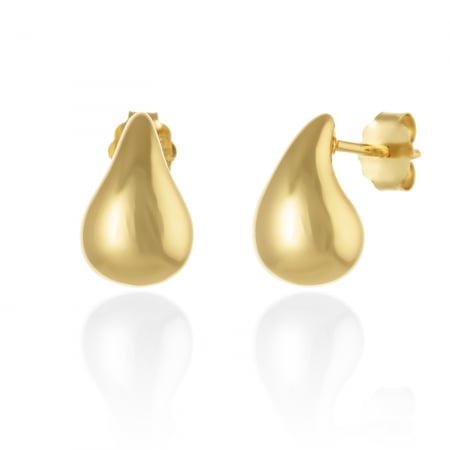 Cercei cu surub - Cercei din argint 925 placat cu aur de 14 kt, Sonis Silver