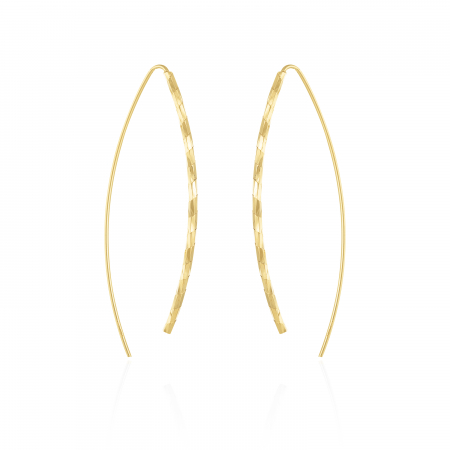 Cercei lungi - Cercei din argint 925 placat cu aur de 14 kt, Sonis Silver