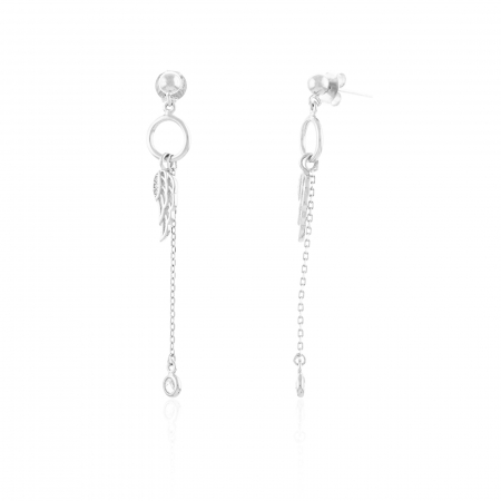 Cercei lungi - Cercei din argint 925 rodiat, Piatra: zirconia fatetata  , Culoare: transparenta, Sonis Silver