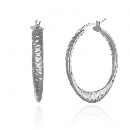 Cercei tip creole - Cercei din argint 925 ,Sonis Silver