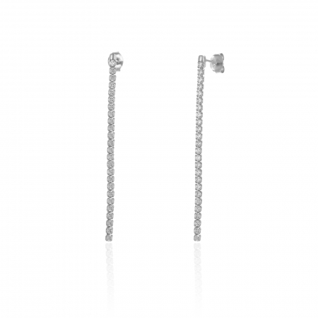 CERCEI - Cercei din argint 925 rodiat, Piatra : cubic zirconia , Culoare : transparenta ,Sonis Silver